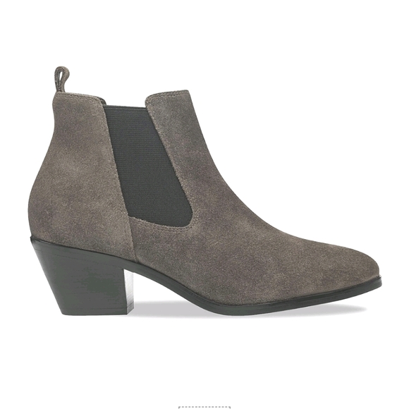 MARC FISHER Olive green/gray suede Chelsea boots - Picture 2 of 8